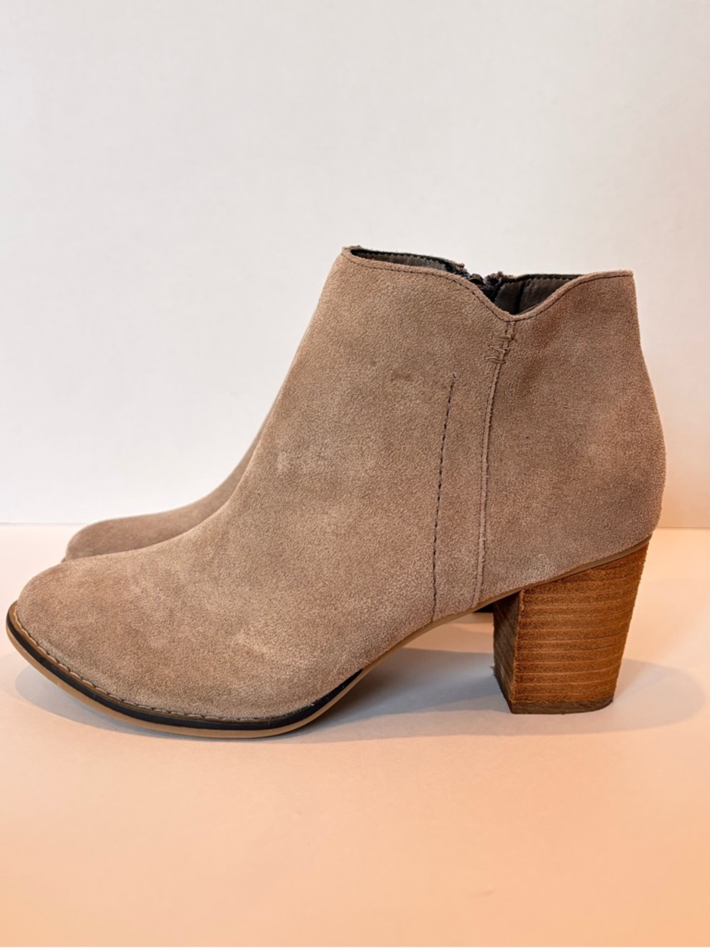 Franco Fortini Brandi tan booties leather upper ladies 9.5